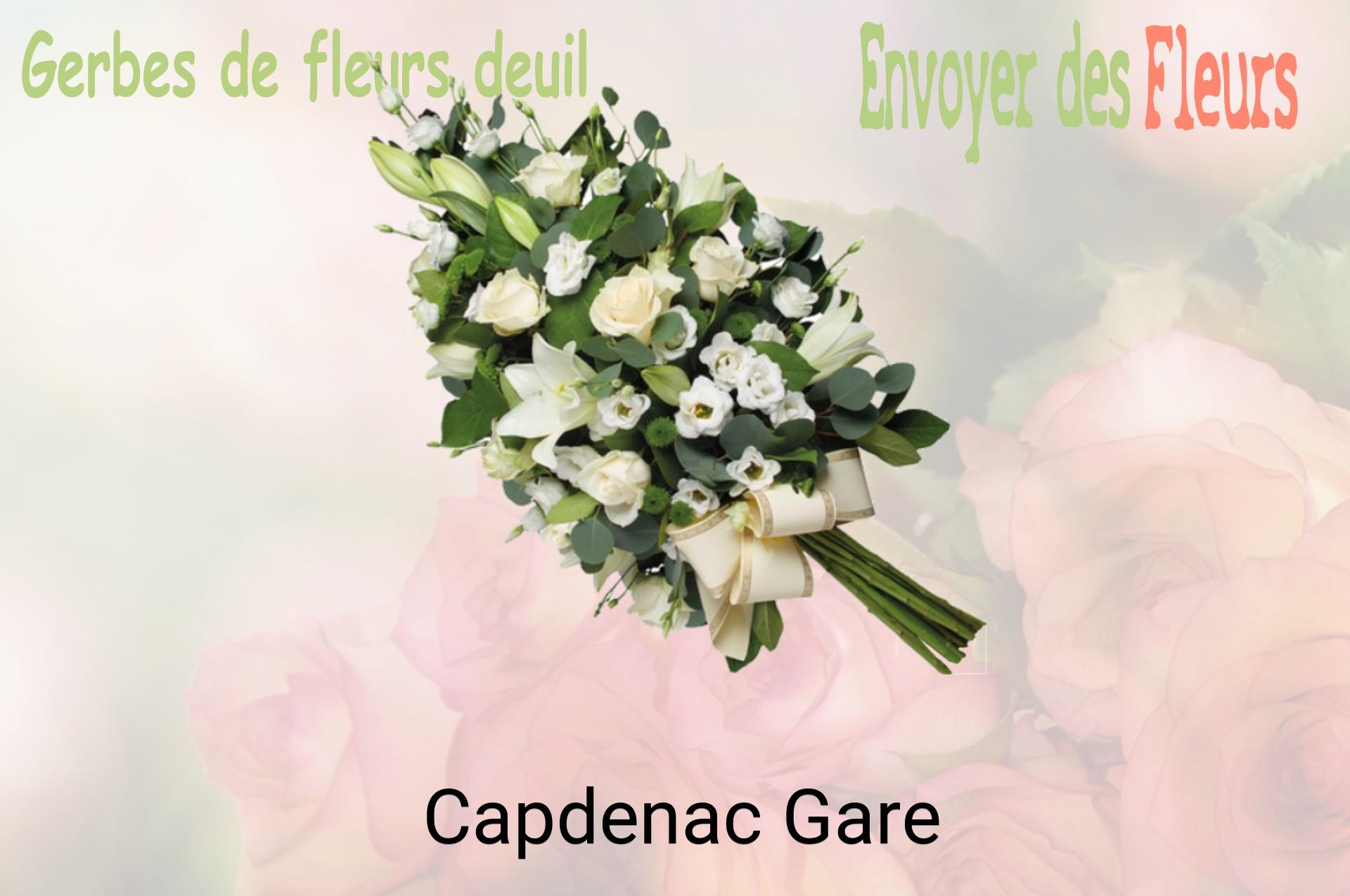 Gerbe de fleurs de deuil livrée à Capdenac-Gare